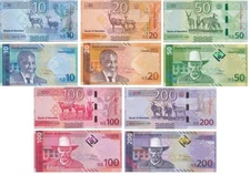 Namibia - set 5 banknotes 10 20 50 100 200 Dollars 2025 UNC Lemberg-Zp