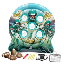 6Ft Inflatable Football Target toss Game - Football Carnival Games Party Green