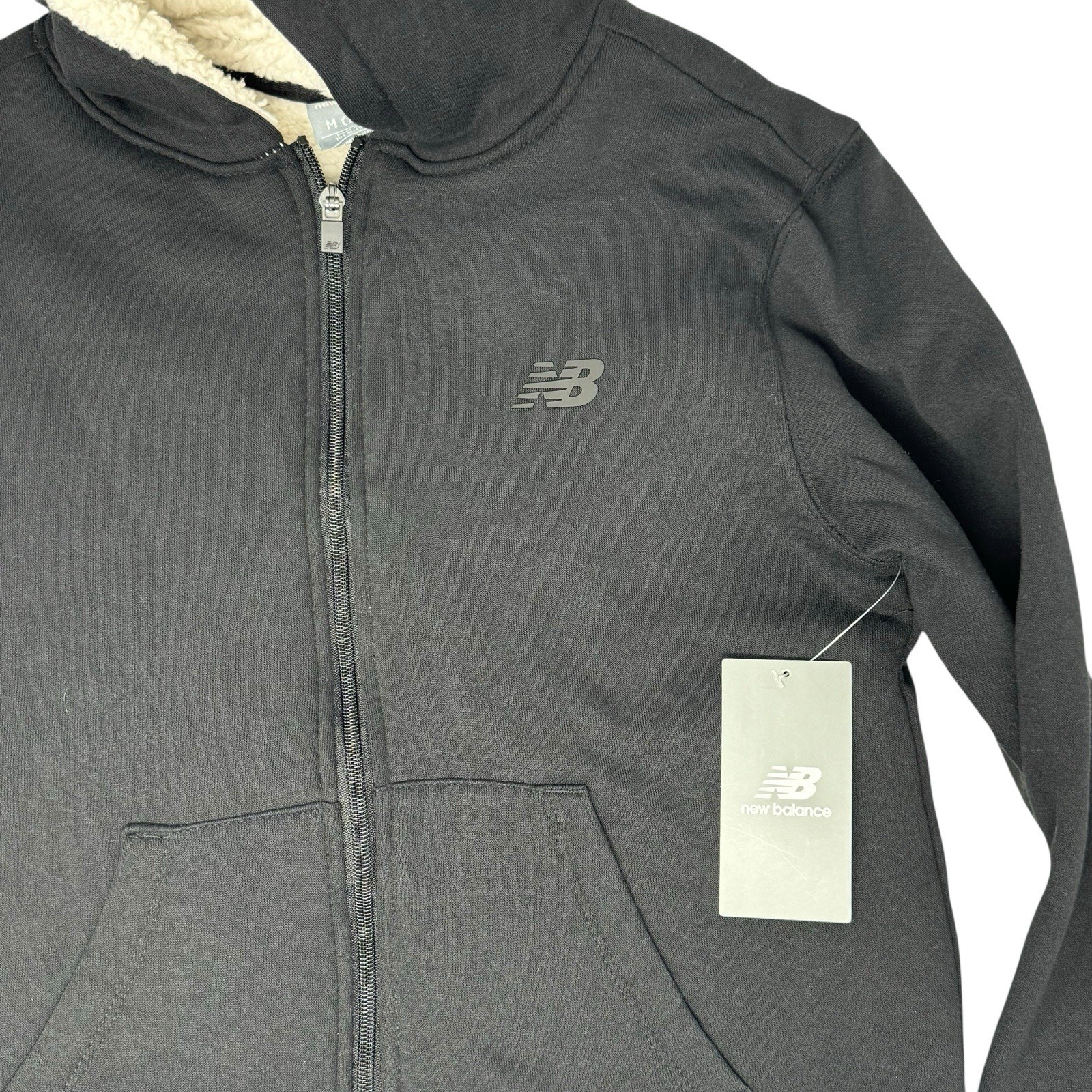 New Balance Big Boys Fleece Lined Jacket Full Zip Black Hoodie Sz XL(18-20) thumbnail 9