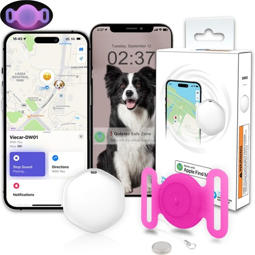 GPS Tracker for Dogs, Mini GPS Pet Tracker with Silicone Cover, IPX8 Waterpro...