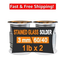 2 lb 60/40 Solder Wire for Stained Glass - Ideal 1/8" Diameter for Detail Work
