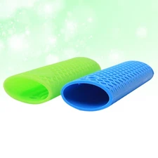 2 Pcs Silicone Assisthandle Covers Anti-scald Pot Sleeve Holder Pan
