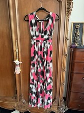 Alice + Olivia Women’s Pink White & Black Print Maxi Dress Size Small