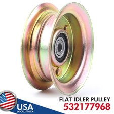 Heavy Duty Flat Idler Pulley 532177968 For 42 46 48 Inch Deck Riding Mowers