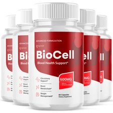 (5 Pack) BioCell Blood Health Support Bio Cell Glycogen Vitamin 300 Capsules