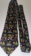 LOONEY TUNES Mania 1998 VINTAGE Men's Neck Tie 100 Polyester Marvin Martian