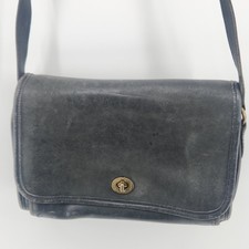 Vintage Coach 9812 Ridgefield Flap Black Leat...