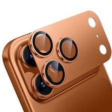 iPhone 17 Pro Max - Back Camera Metal Tempered Glass Protector Orange 