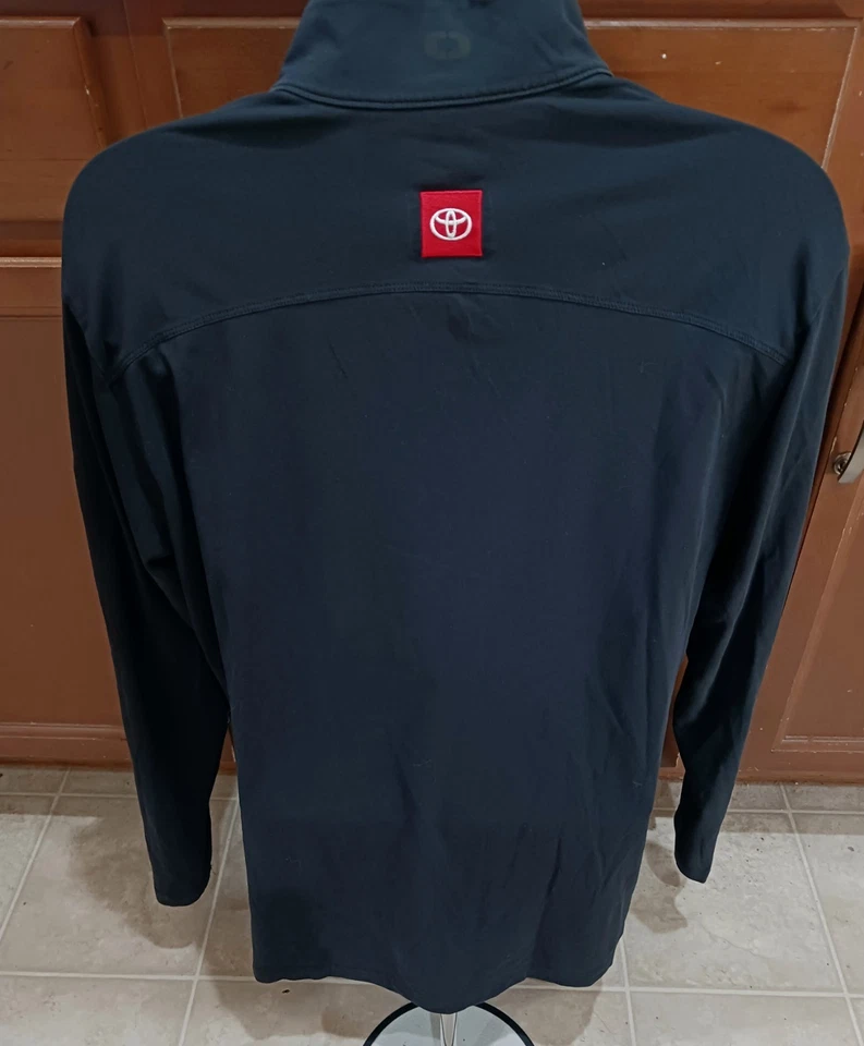 Joe Gibbs Racing Toyota Large Team Issued 1/4 Zip Shirt NASCAR Truex Hamlin Bell - Image 3 of 4