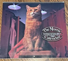 VINTAGE! 1985 Morris the Cat The Morris Workout Calendar - 9 Lives