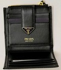 PRADA Wallet Saffiano NFC Chip 4 COA, Black Leather With Zipper NEW Msrp $998 — photo 2