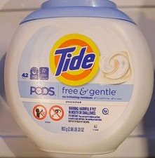 Tide Free  Gentle Unscented Laundry Detergent Pods 42 Count for Washing Machine