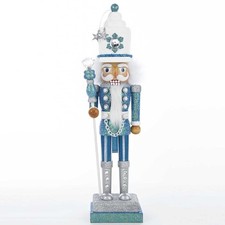 Kurt Adler Hollywood Nutcracker, 17-Inch, Turquoise/White