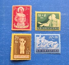 Croatia Stamps, Scott B56-B59 Complete Set MNH