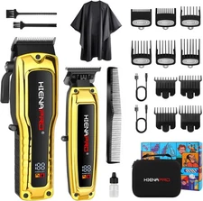 HIENA PRO Professional Hair Clipper Set for Men, Cordless Barber Set... 