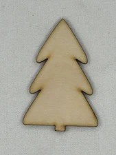 Custom Laser Cut Unfinished Christmas Tree Shape Wood Cutouts
