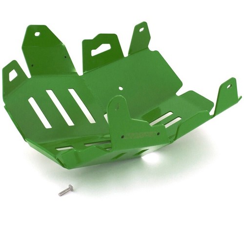 Kawasaki KLE650 Versys 2019 CrossPro Green Aluminium Sump Guard Bash Plate - Picture 3 of 4