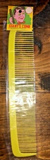 Vintage 1960's Gag Novelty Giant Hair Comb 4 Giant Head 12" NEW OLD STOCK Yellow