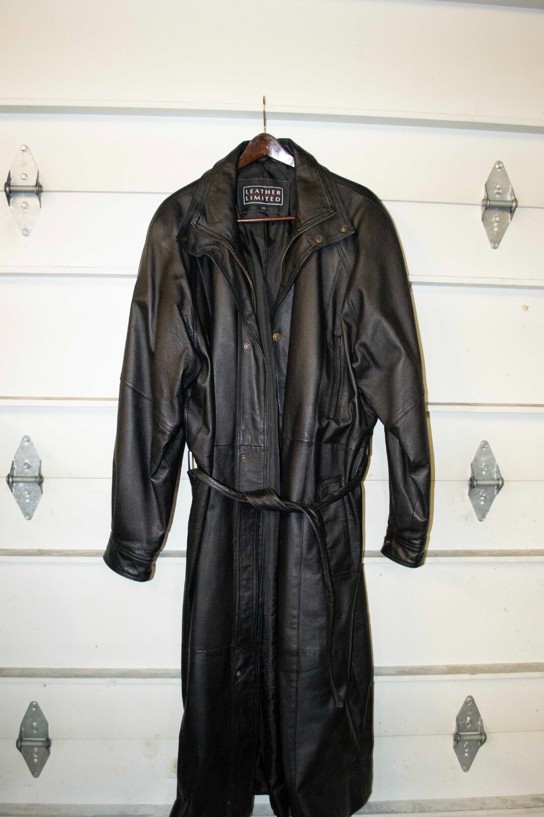 THICK Heavy Leather Trench Coat Men's 2XL Leather Lim… Gem