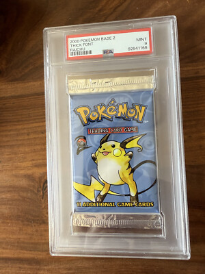 Pokemon Base Set 2 Booster Pack Raichu PSA 9 graded