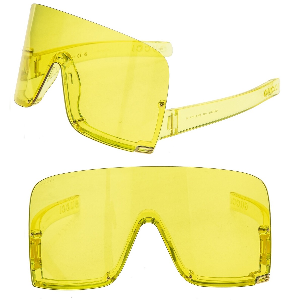 GUCCI LIDO 1631 Yellow Sport Unisex Shield Oversized Mask Gg1631S