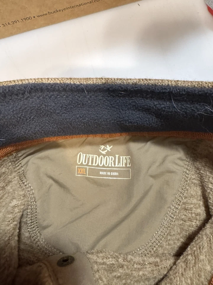 Mens Outdoor Life 1/4 Button Down L/S Size 2XL - Image 3 of 4