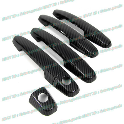 For 2004-2006 Scion xA Hatchback Glossy Carbon Fiber Side Door Handle Cover Trim
