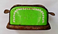 Vintage Childs Tin Toy Toaster Mechanical Kitchen Playset Red Metal NICE 