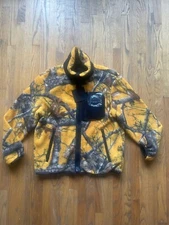 Moose Knuckles Post Malone Sherpa Zip Up Fleece Large RealTree Yellow Jacket NWT