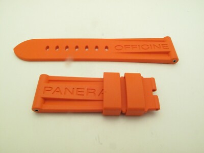 Panerai ORANGE RUBBER strap REGULAR size 24mm/22mm 125
