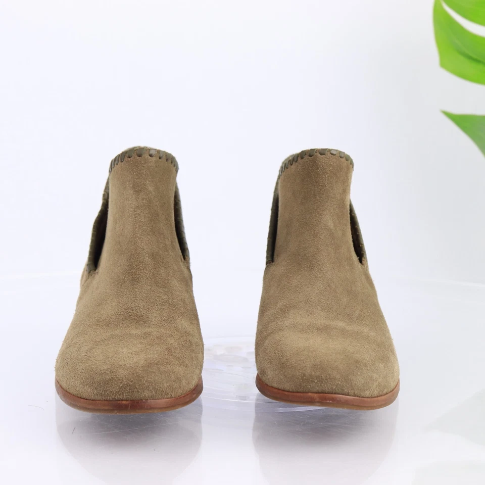 Jack Rogers Mujer Sadie Boot Talla 9 Oliva Tostado Gamuza Botín Tacón Bajo Zapato Foto 2 de 4