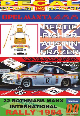 DECAL OPEL MANTA 400 B.FISHER MANX R. 1984 2nd (02
