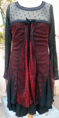 Kleid * Mode gehört dir * LMV Gr. 34 / 36 Modell TARTAN schwarz M / lang PROMO