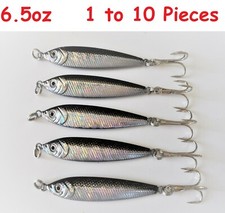 1 - 20 pcs 6.5oz Anchovy Mega Live Bait Metal Jigs Saltwater Lures 