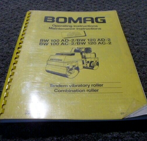 Bomag BW 120 AD-2 Combination Vibratory Roller Operator