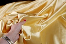 Gold Silky Bridal Satin Fabric by the yard 60" Wide 902