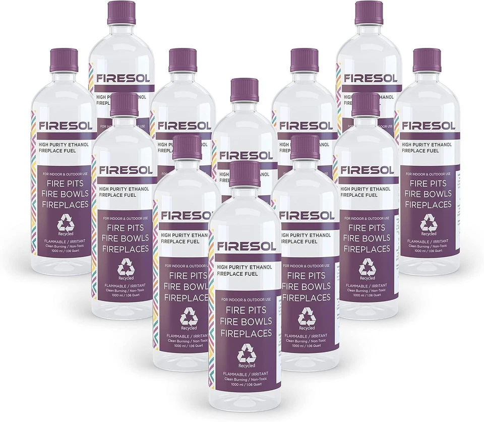 Combustible de bioetanol de alta pureza - 12 x 1L combustión limpia para chimeneas y estufas Foto 3 de 4