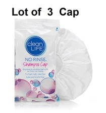 No Rinse Shampoo Cap, Rinse free Shampoo and condition all-in-one Cap (3-Pack)