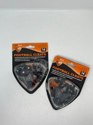 LOT OF 2 SofSole Football Cleats 1/2  Steel Tip w/Wrench Black FREE SHIP c