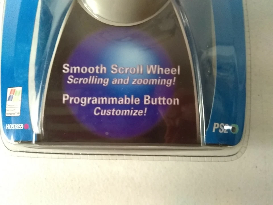 GE Scroll Mouse Ergonomic Wired 97859 For PCs, PS2 Compatible, Programable, New - Image 3 of 4