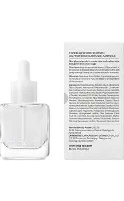 vividraw white tomato glutathione radiance ampoule South Korea 40ml - US Seller l glutathione powder bulk Delivers deep hydration and Effective Repeated Production of Size:2 oz / 56 g