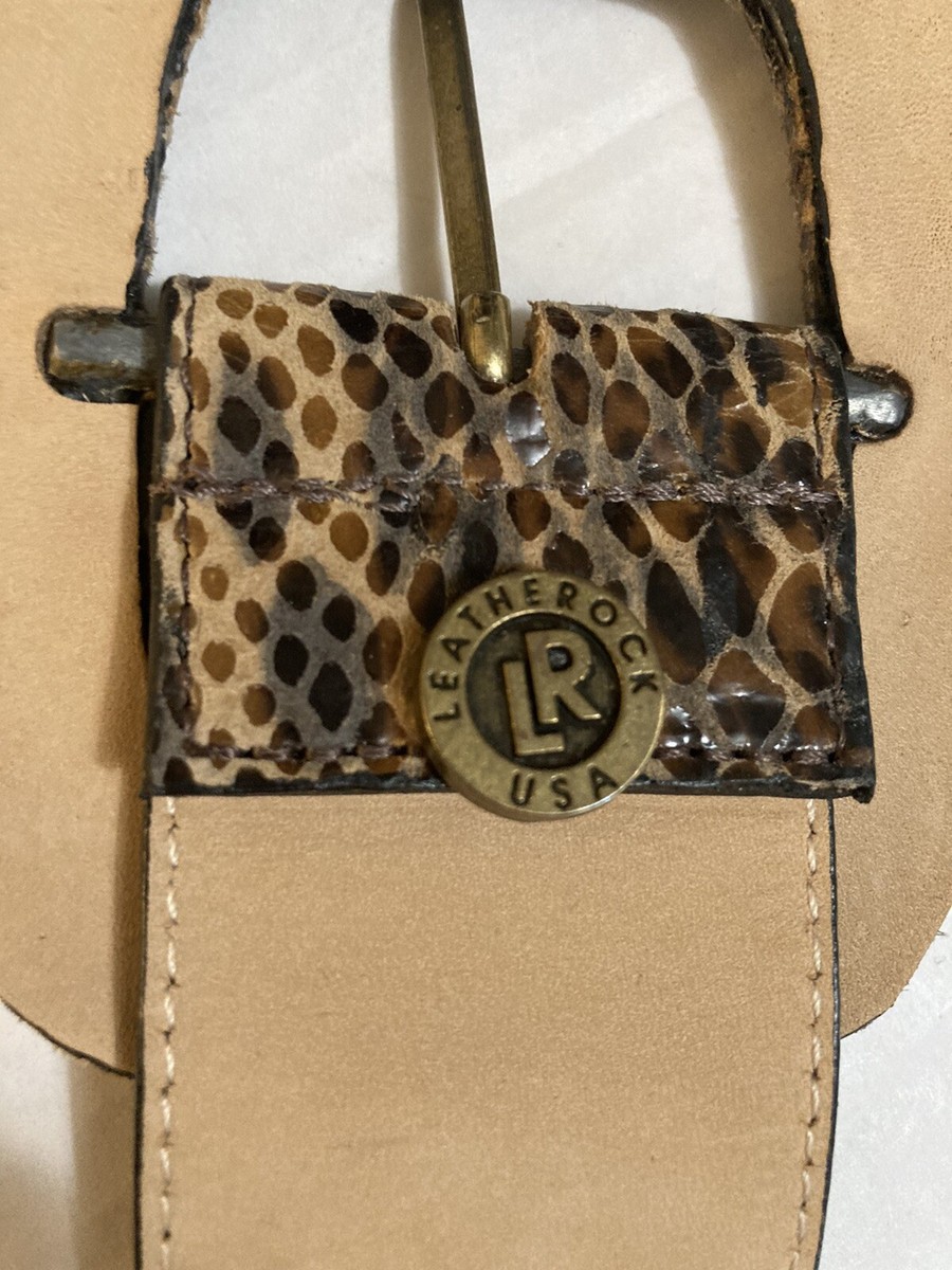 Snake print Brown Leatherock Belt size 34 leather 2 inches  display picture 2