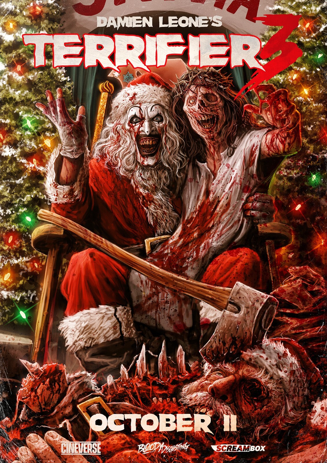 Terrifier 3 movie poster (a)  -  11" x 17" inches - Horror