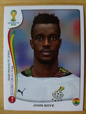 PANINI FIFA WM 2014 Sticker-Nr. 533 John Boye   NEU