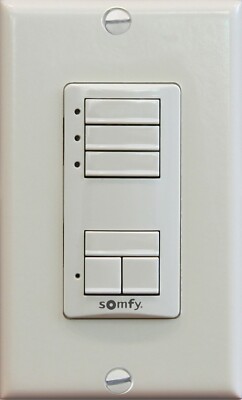Somfy DecoFlex WireFree RTS 3 Channel Switch-Ivory 1811072