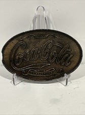 Vintage Coca-Cola "5 Cents at Fountains" Lewis Belt Buckles Of Chicago