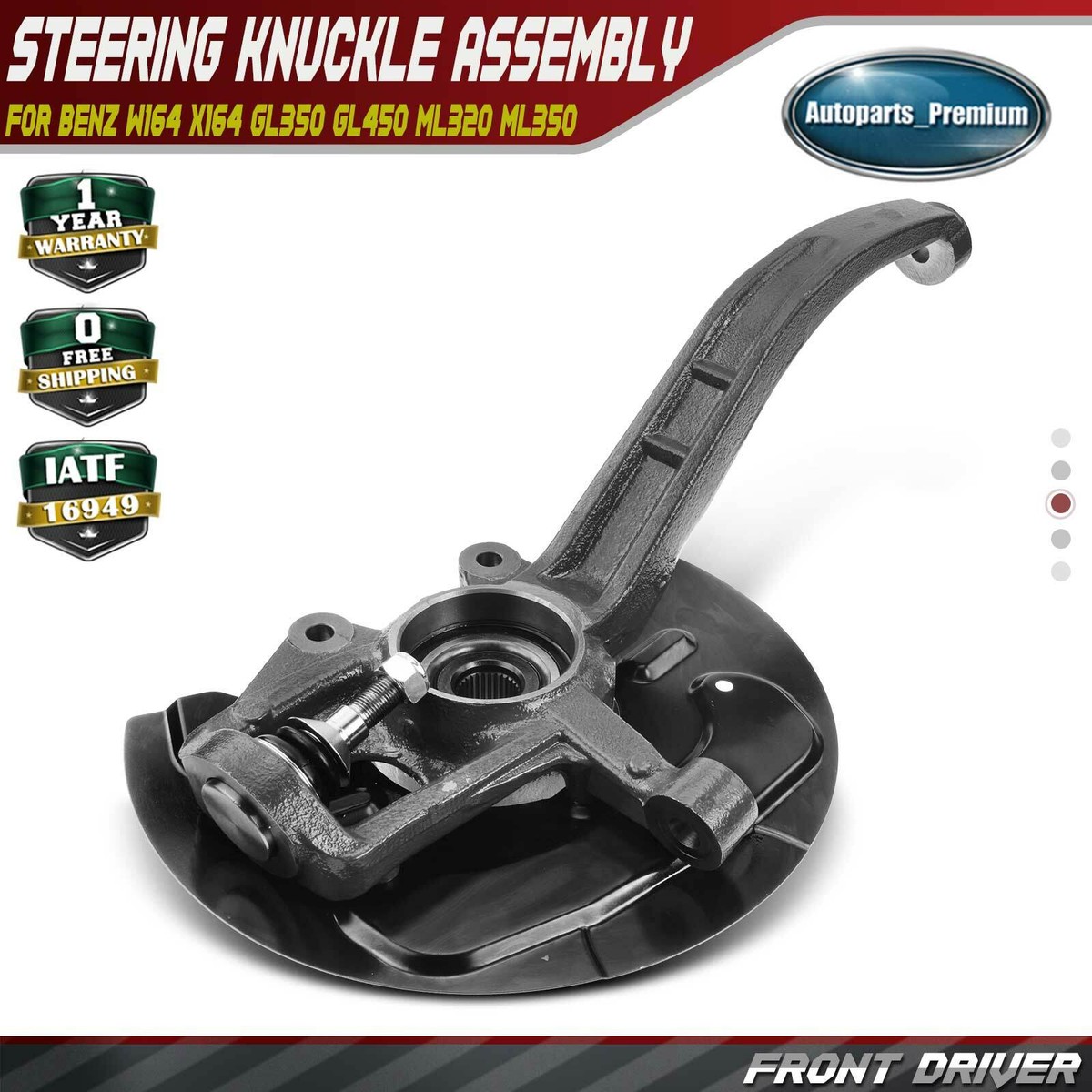 メルセデスベンツ ML350 リングボーイ Front Left Steering Knuckle for Mercedes-Benz W164 ML350 ML320