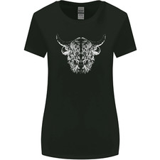 A Highland Cow Design Womens Wider Cut T-Shirt