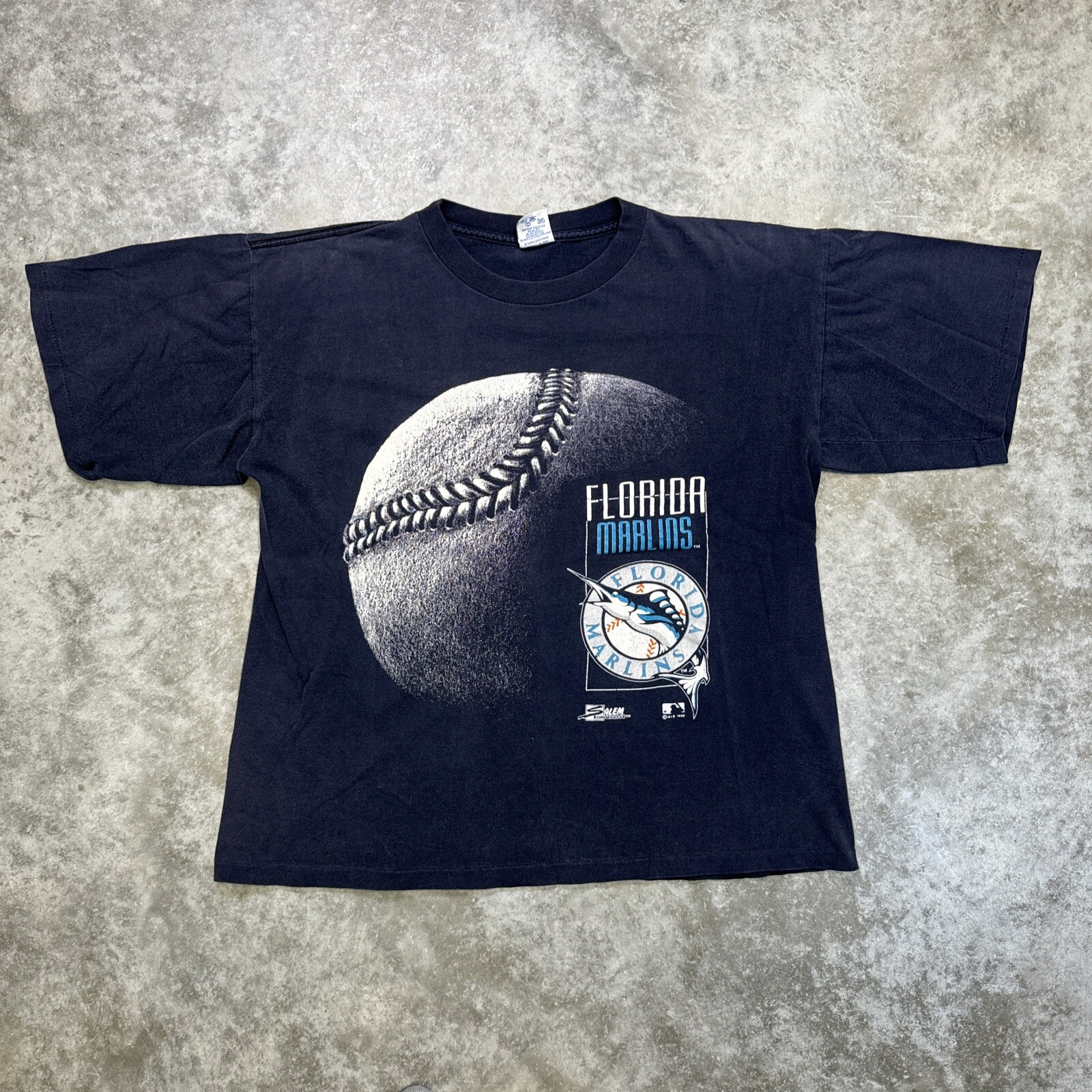 Vintage Florida Marlins t shirt mens XL Salem Sportswear MLB Miami 90s baseball