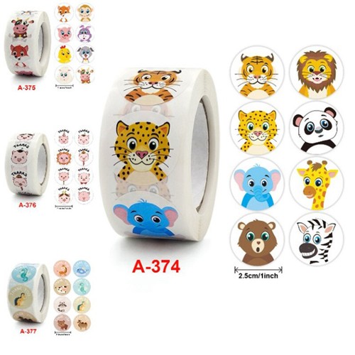 Cartoon Sticker Decoration Game Sticker 500pcs 1inch Children Gift Sealing Label - Picture 6 of 13